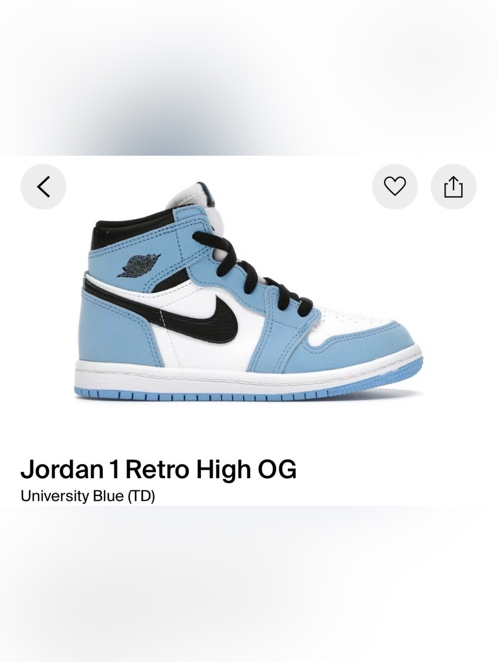 Kids High-Top Sneakers - White/Light Blue/Black